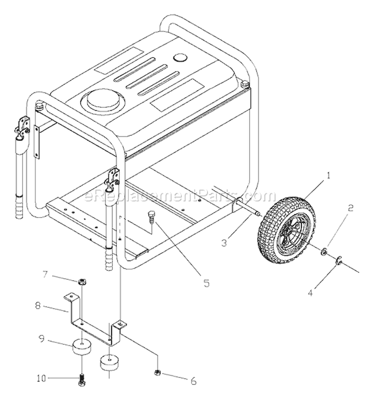 Page D Diagram and Parts List for 030244-0  Briggs and Stratton Generator